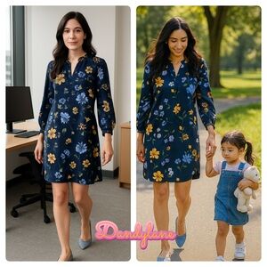 Old Navy Floral Shirt Dress Size Medium